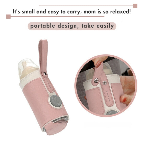 Portable Baby Bottle Warmer with 3 Speed Heating Milk Bag for On-the-Go Moms