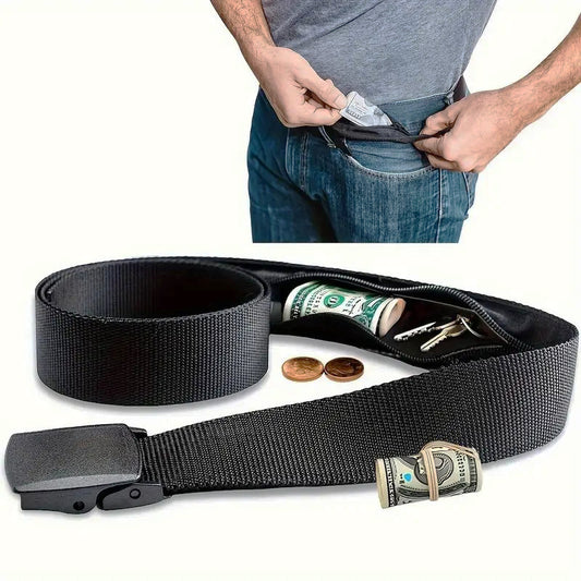 Hidden Money Belt, Secure Travel Wallet with Anti-Theft Money Compartment